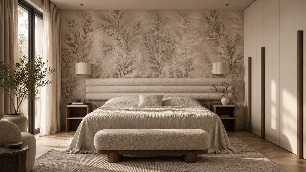 Wallpaper Dry grass beige
