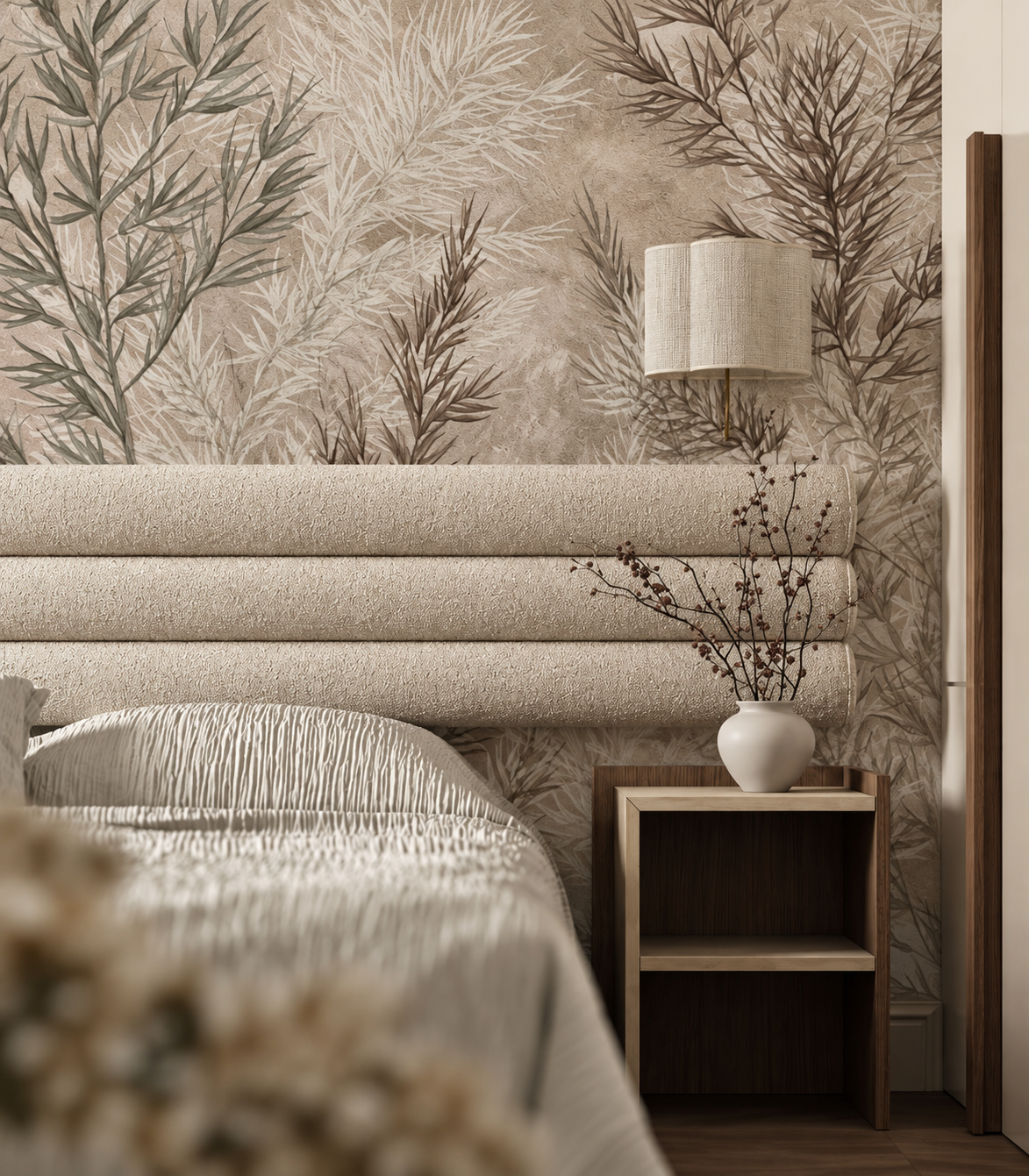 Carta da parati Dry grass beige