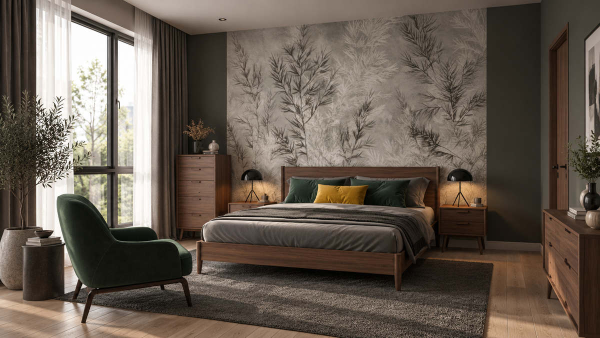Wallpaper Dry grass grey