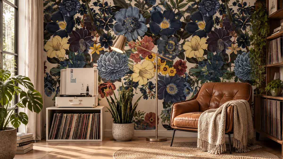 Wallpaper Flowery home wide