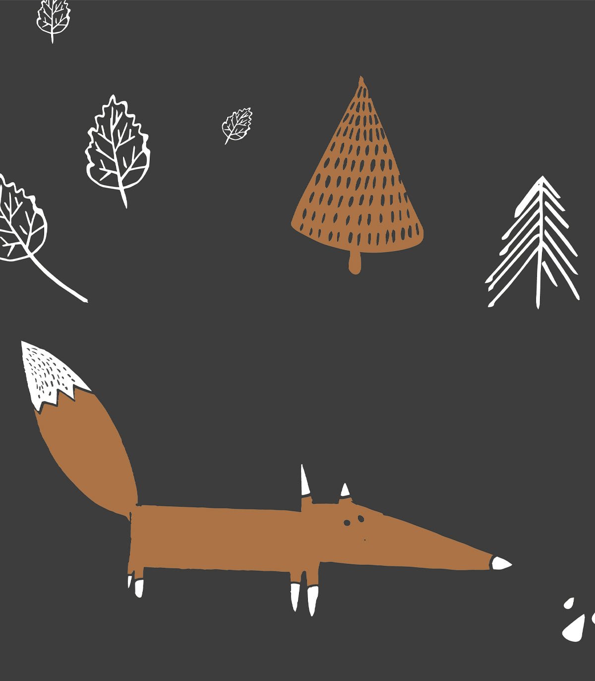 Tapeta Fox Adventure Black - Wallcolors®