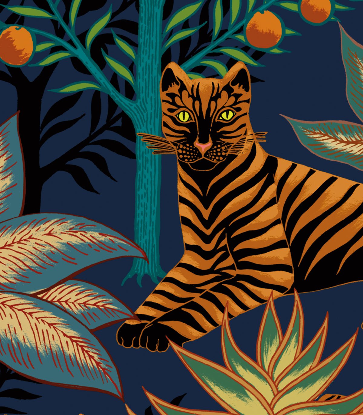 Tapeta Gold Tigers - Wallcolors®