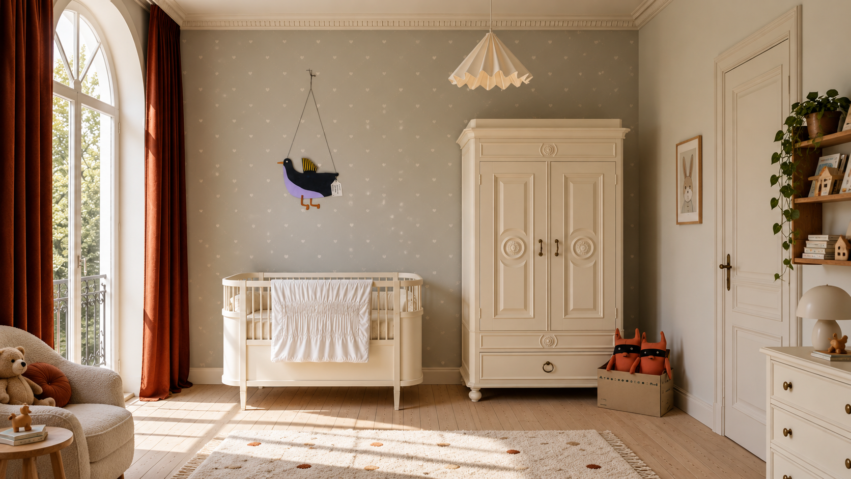 Tapeta Heart Lattice Pearl Grey