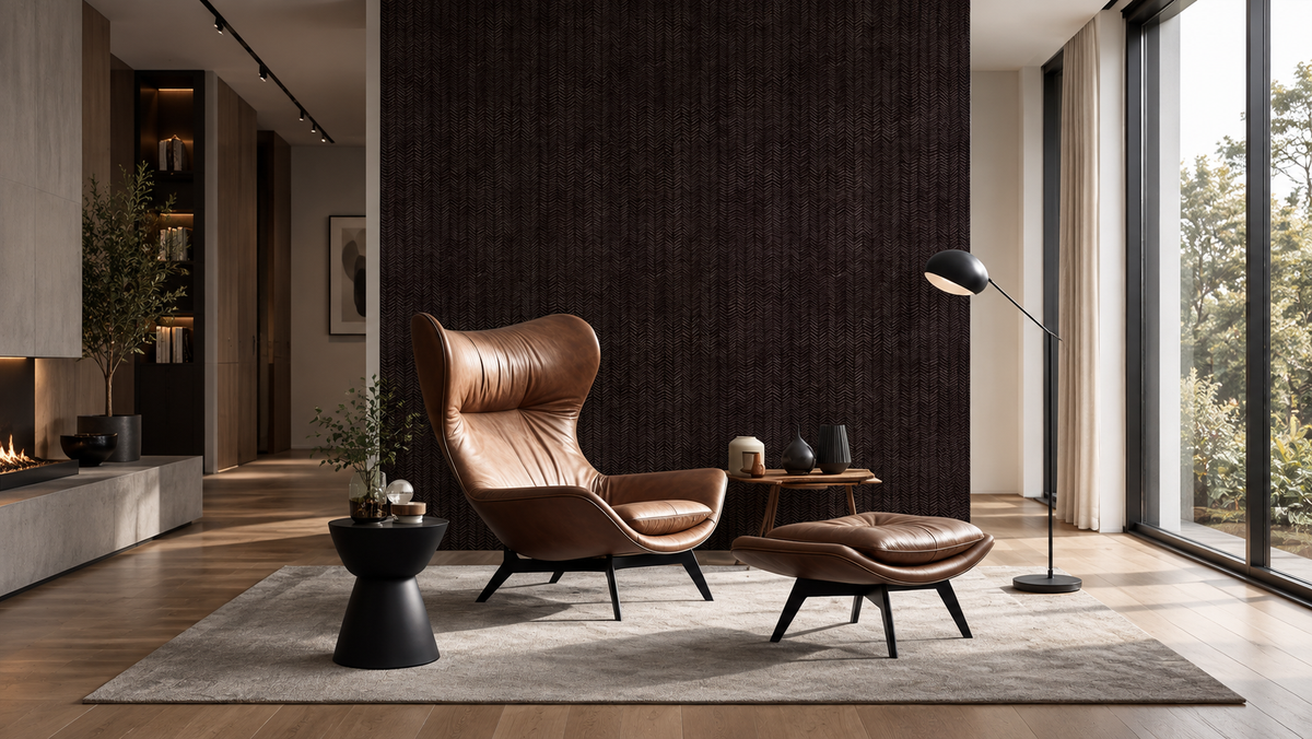 Wallpaper Herringbone Burgundy