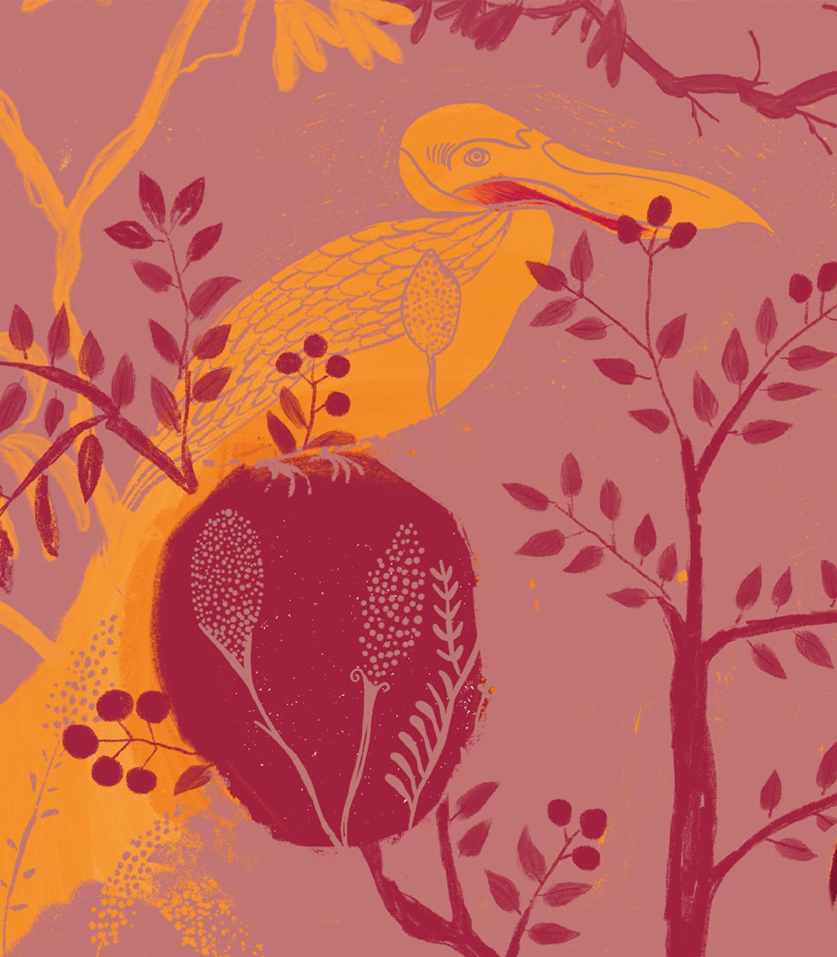 Tapeta Hidden Storks - Wallcolors®