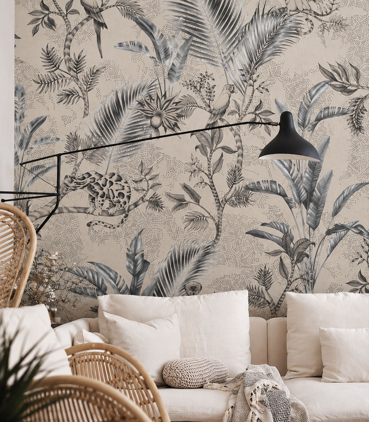 Wallpaper Jungle Team Beige