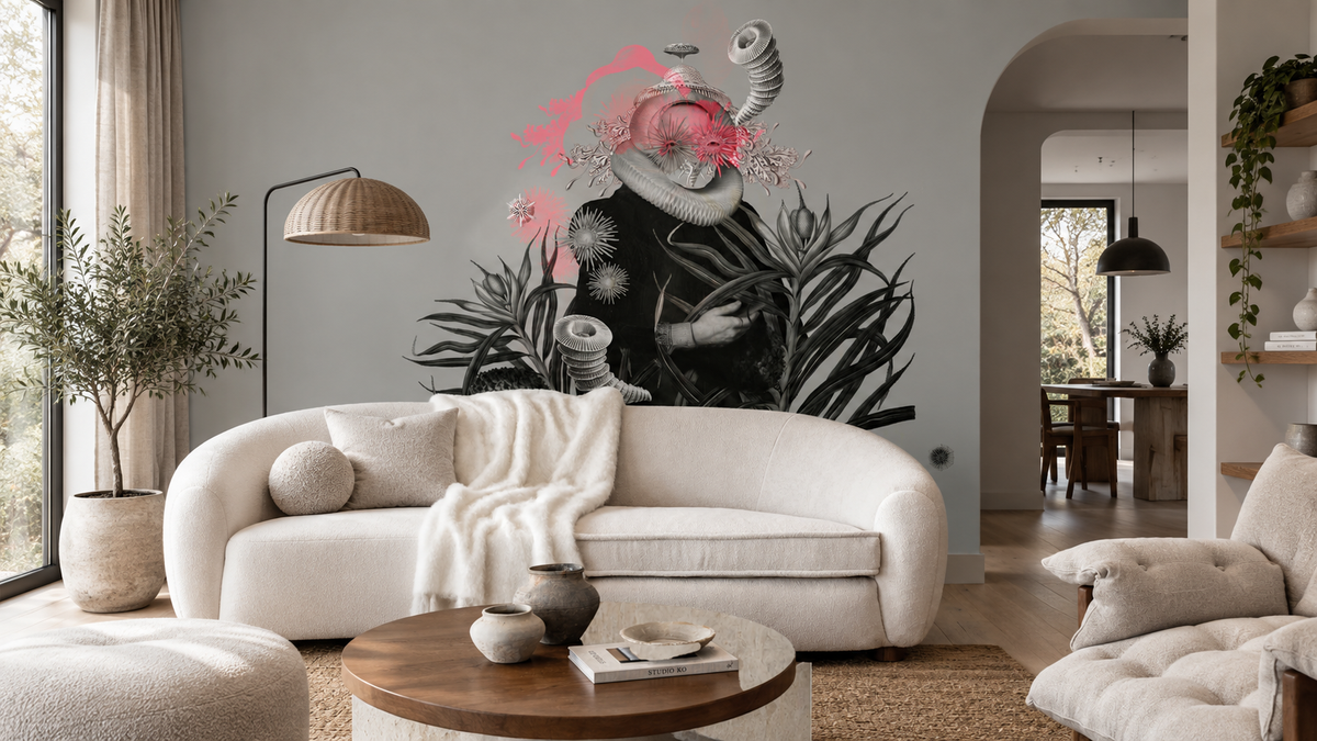 Papel pintado Lady Medusa Gray