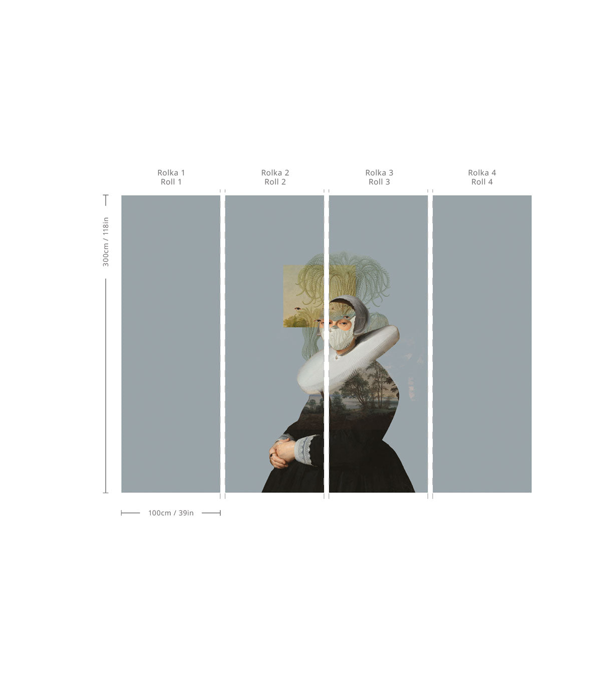 Tapete Landscape Muse Blue