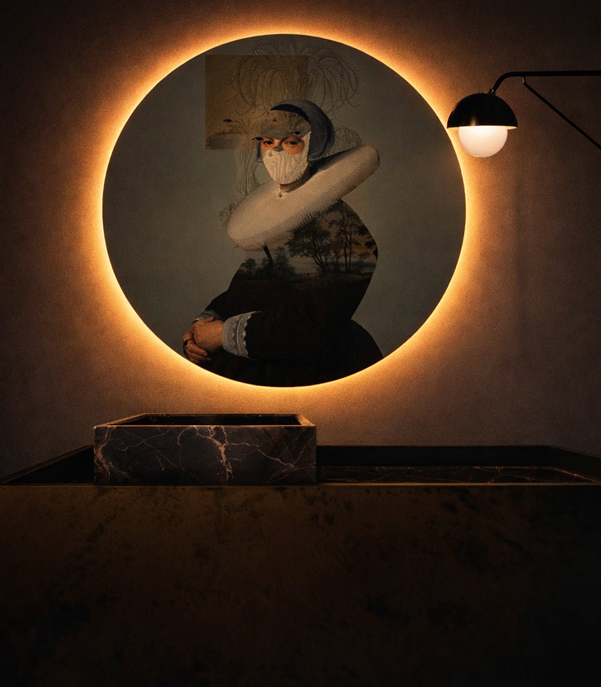 Dots Lighting Landscape Muse Green - Wallcolors®