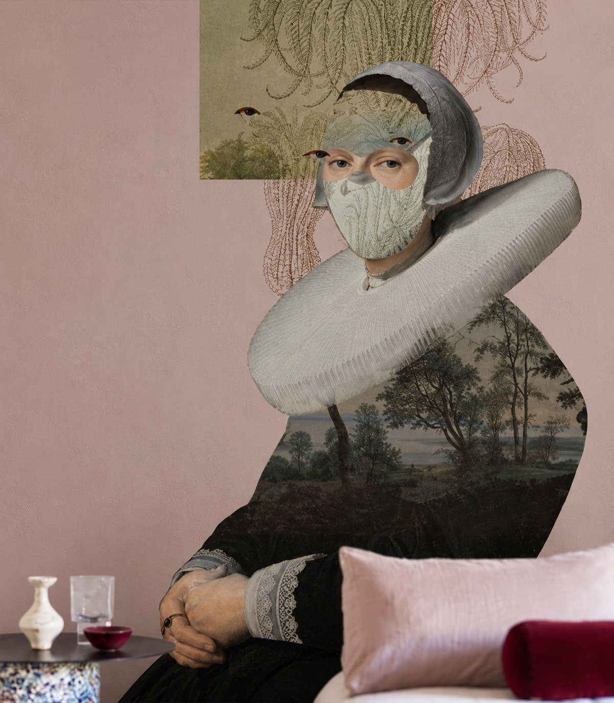 Carta da parati Landscape Muse Pink