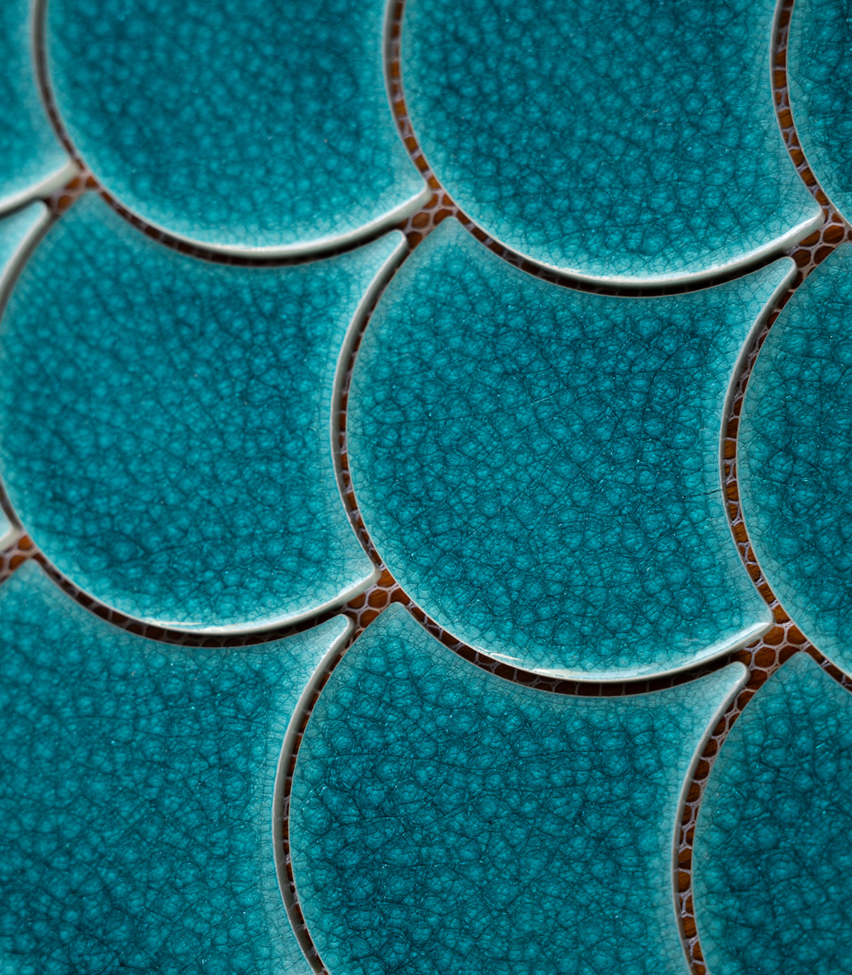 Fish scale deep blue mosaic