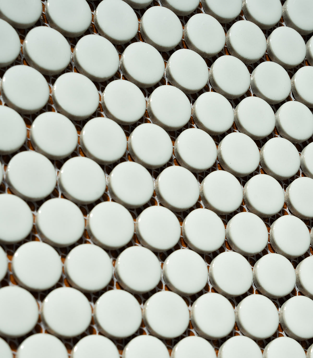Penny dots white gloss mosaic