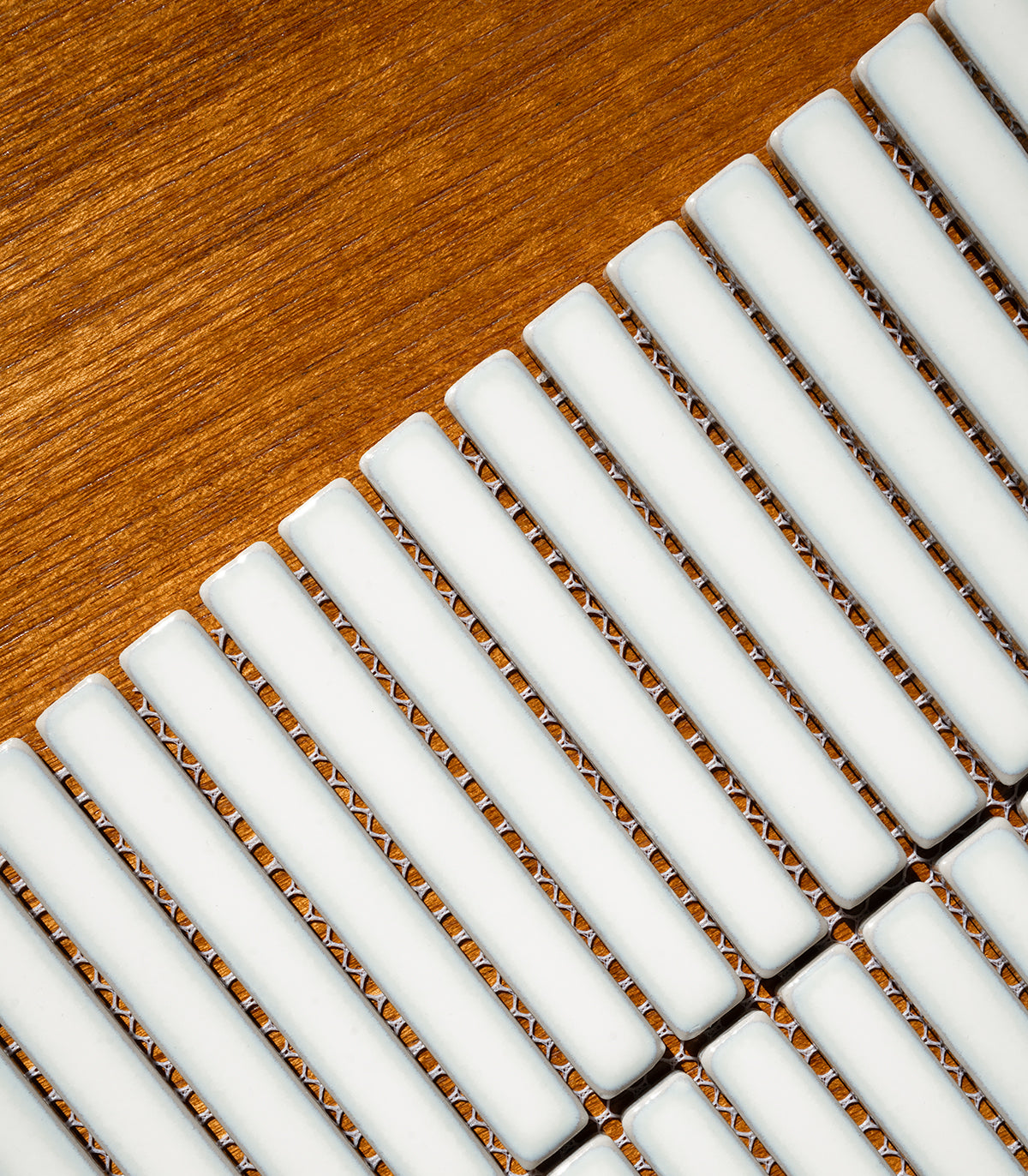 Mini piano white gloss mosaic