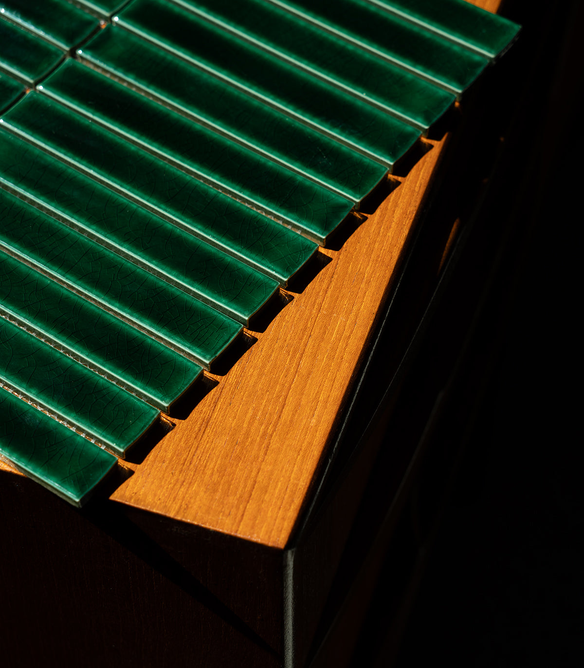 Piano emerald green mosaic