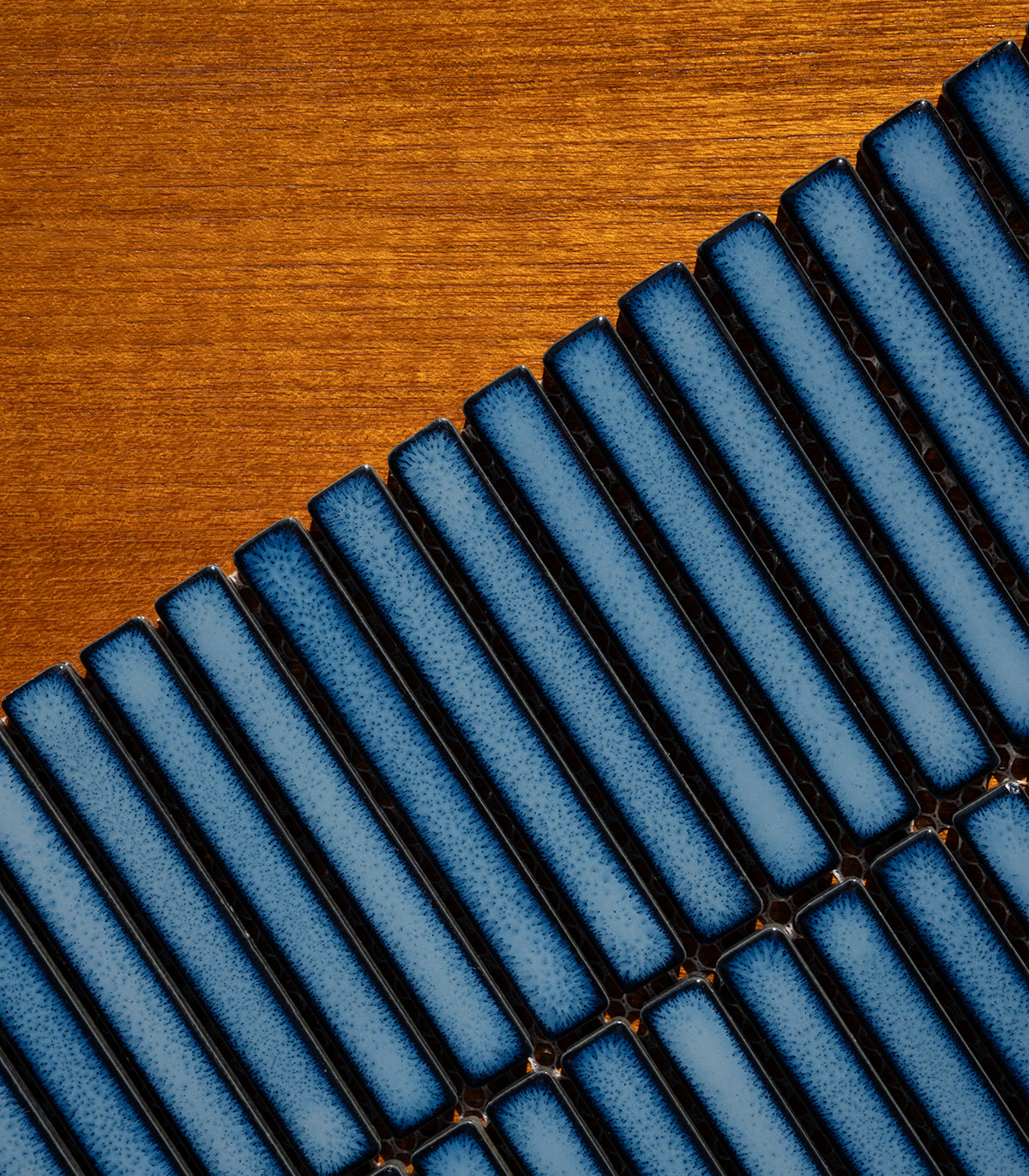 Mini piano mosaic deep blue