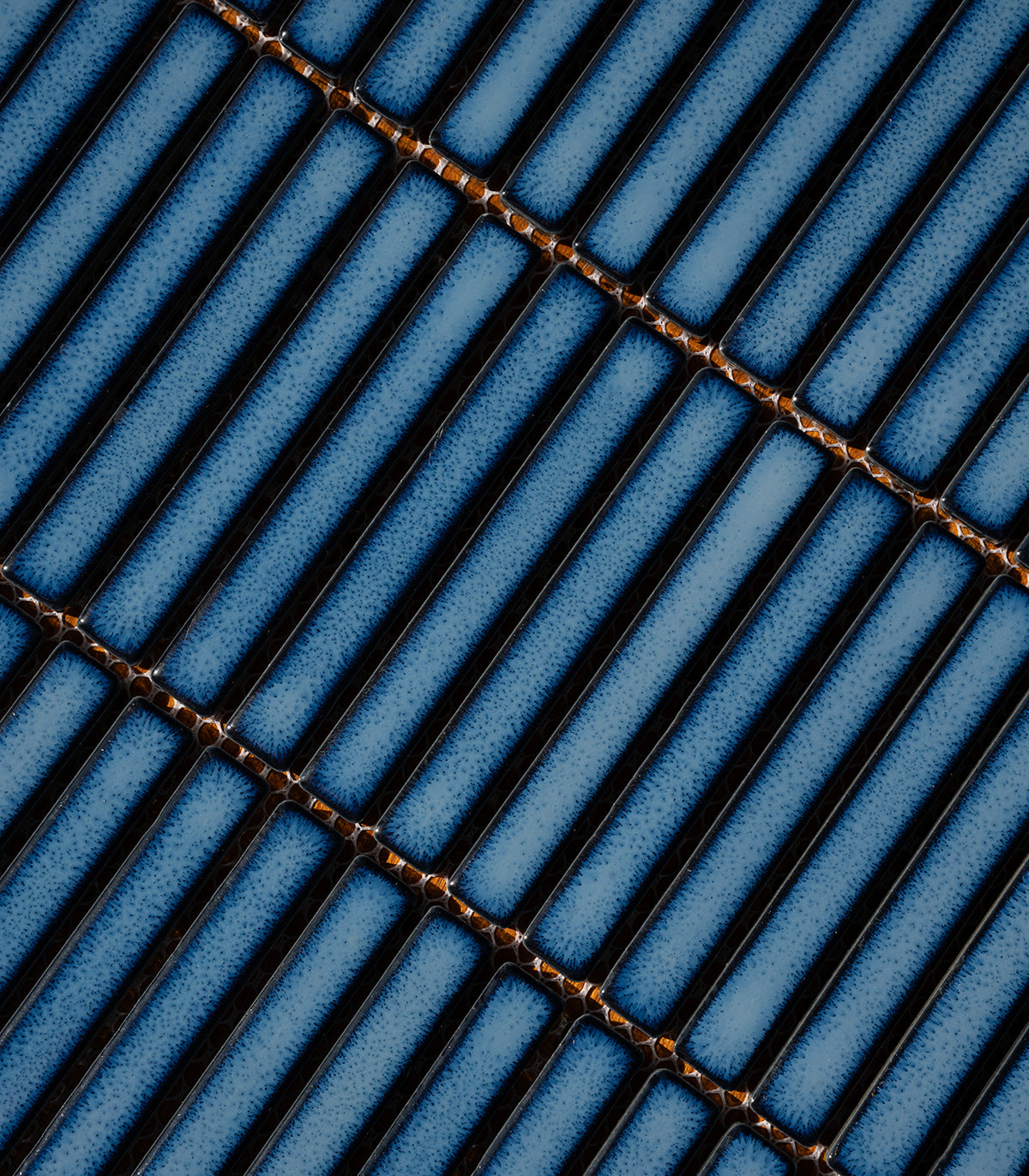 Mini piano mosaic deep blue