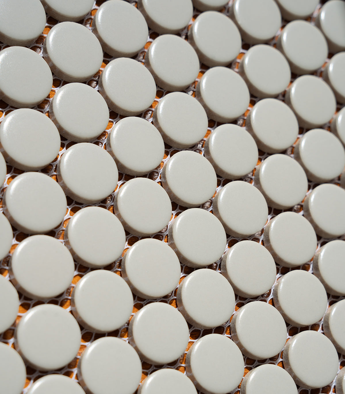 Penny dots grey matte mosaic