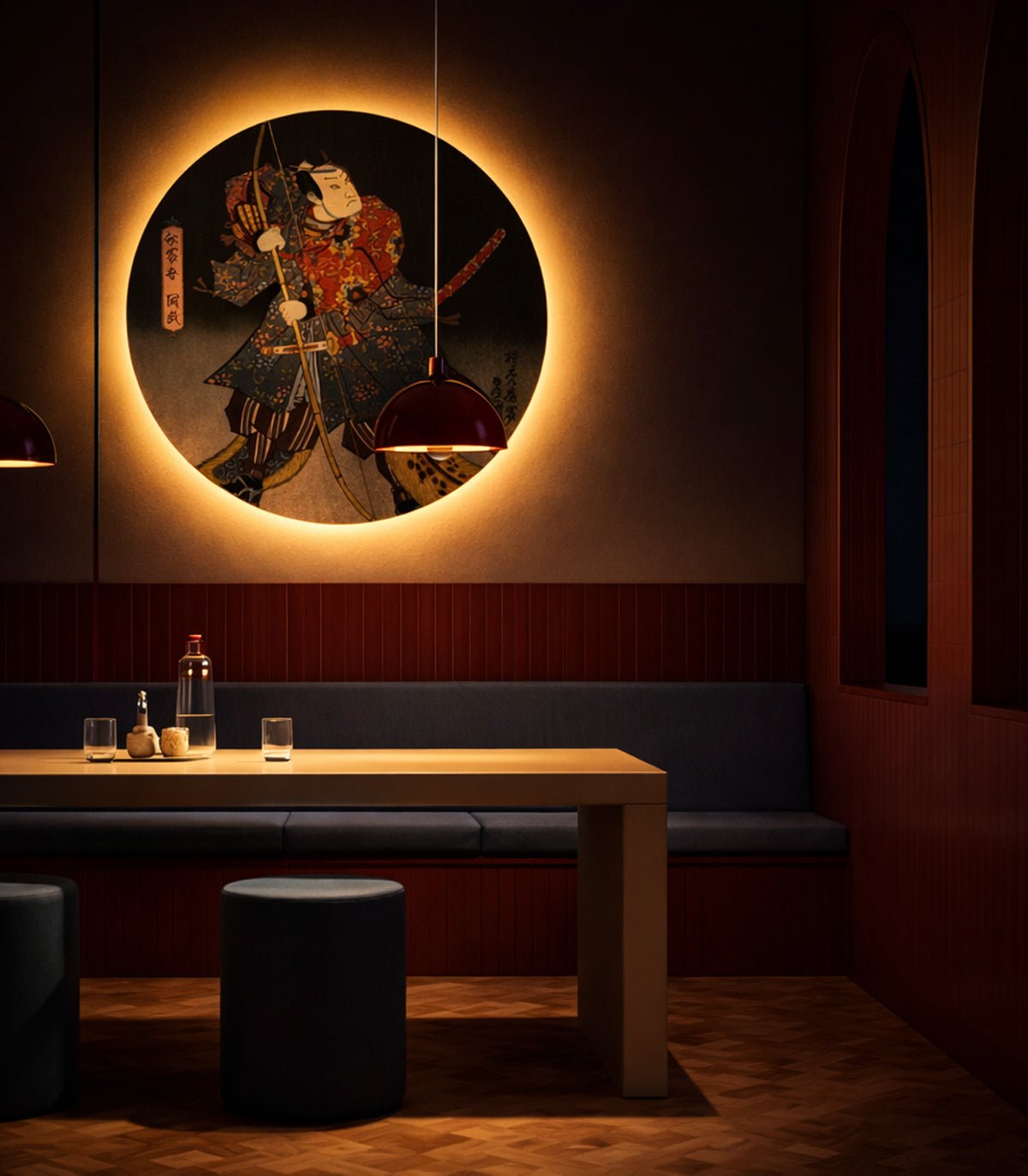 Dots Lighting Midnight Kabuki - Wallcolors®