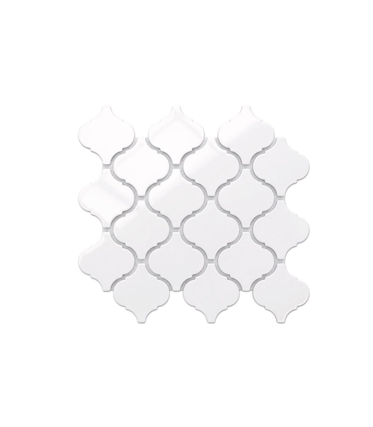 White arabesque mosaic