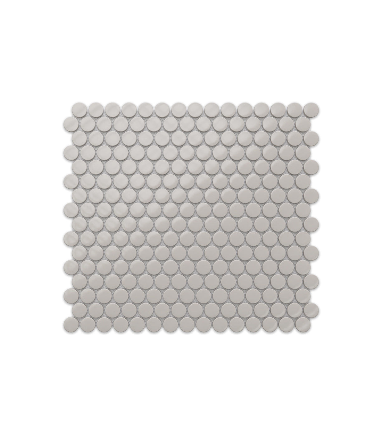 Penny dots grey matte mosaic