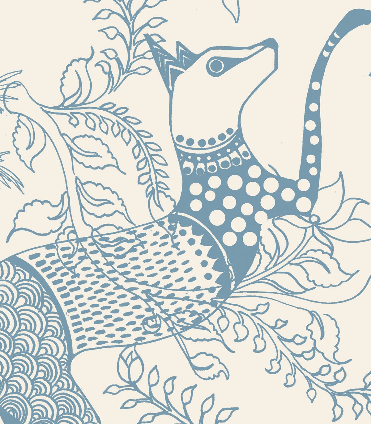 Tapeta Mythical Animals Blue - Wallcolors®