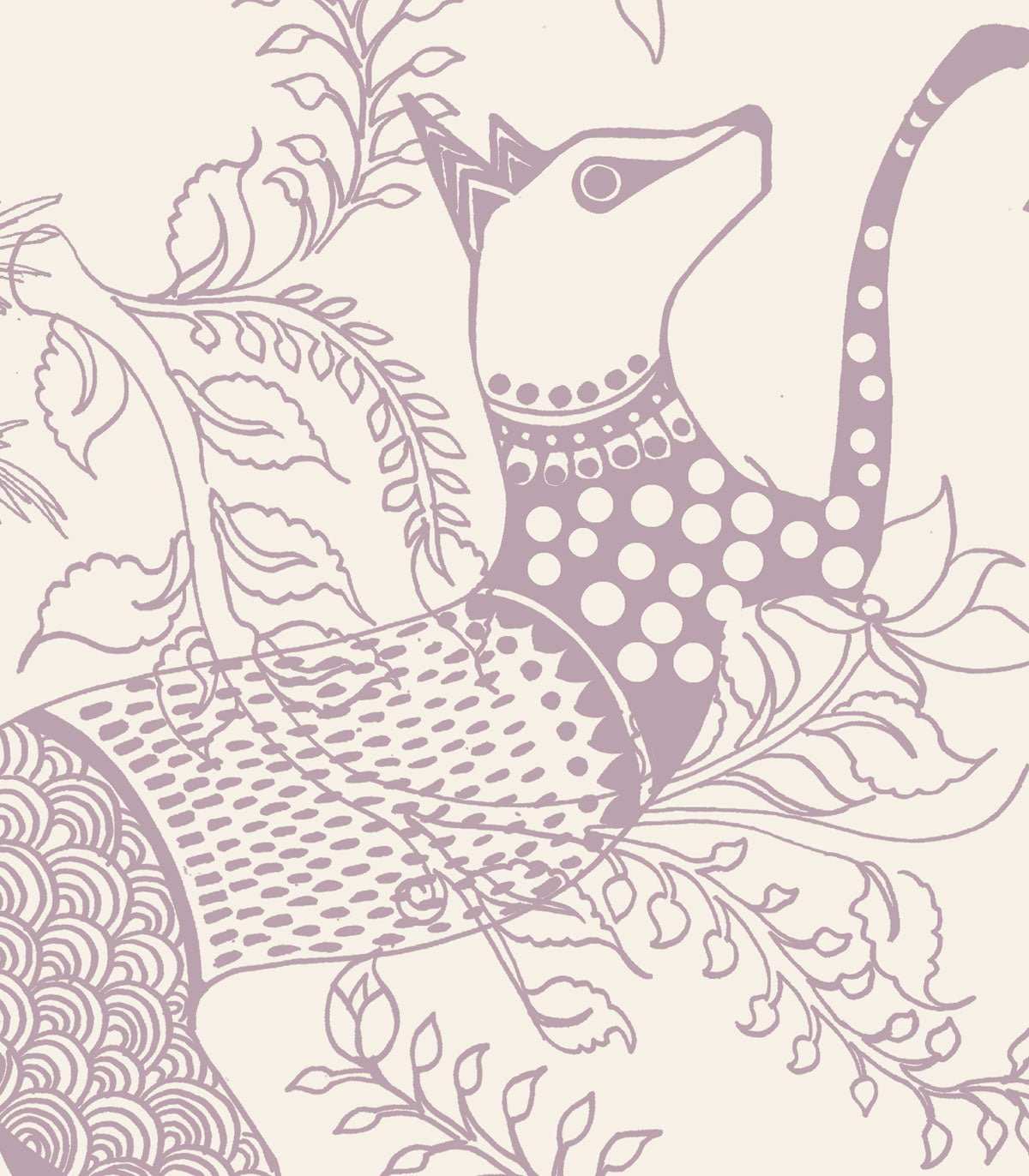 Tapeta Mythical Animals Pink - Wallcolors®