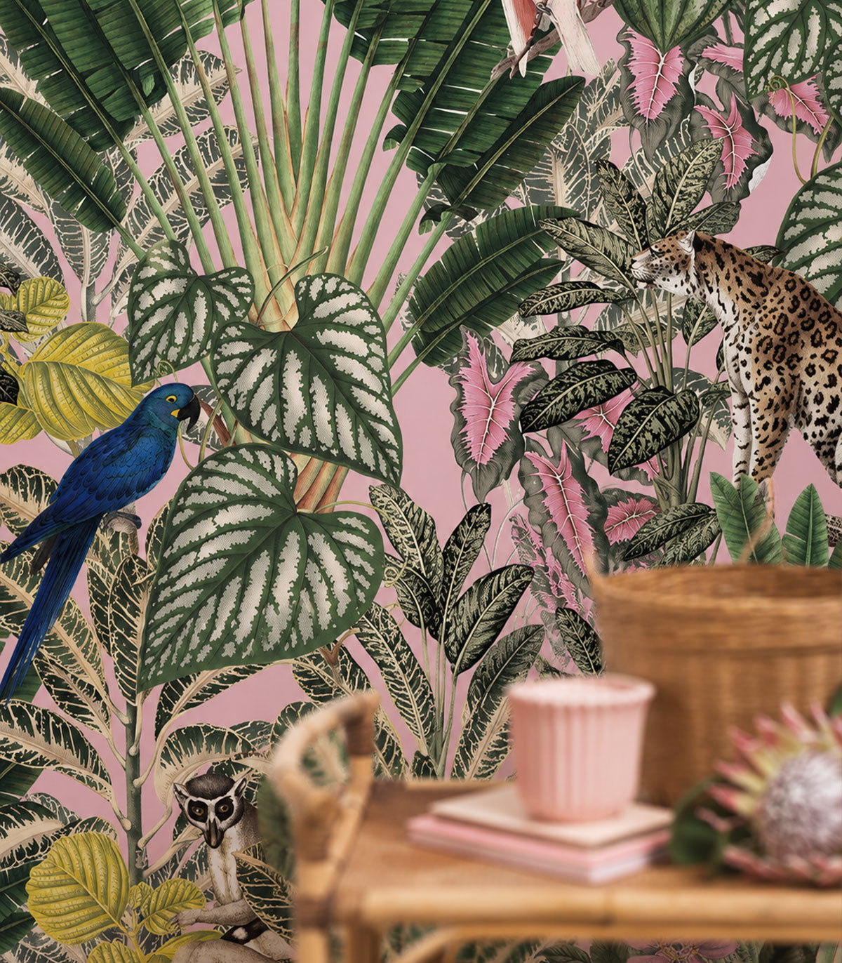 Papel pintado Pink Jungle