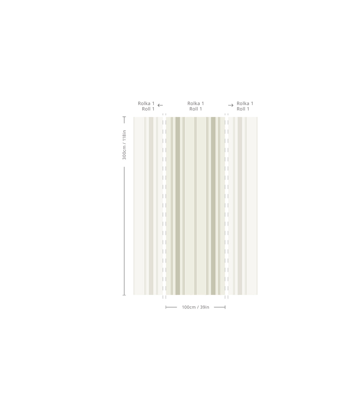Tapeta Soft Stripe Soft Olive