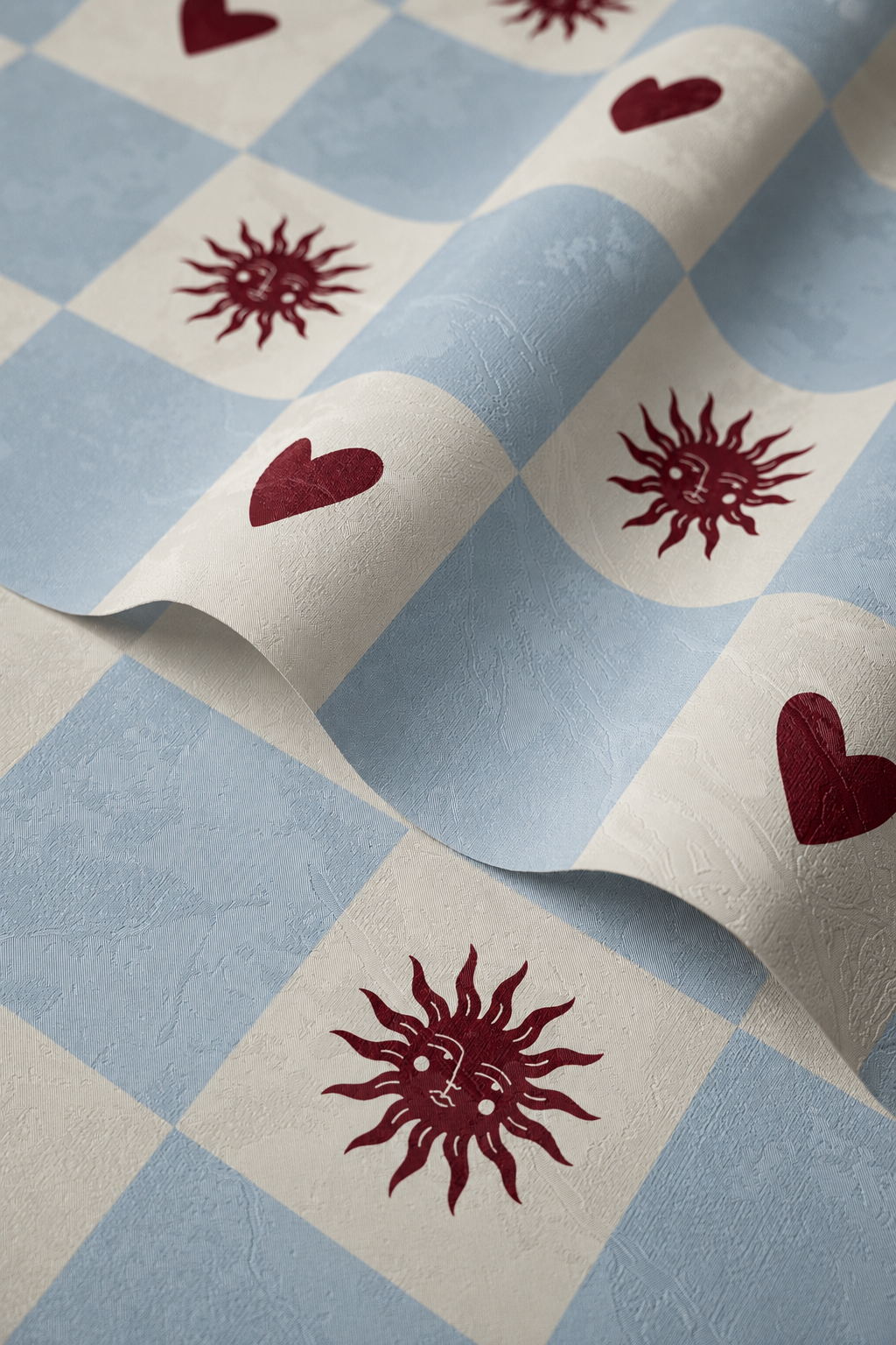 Tapete Sun and heart Blue