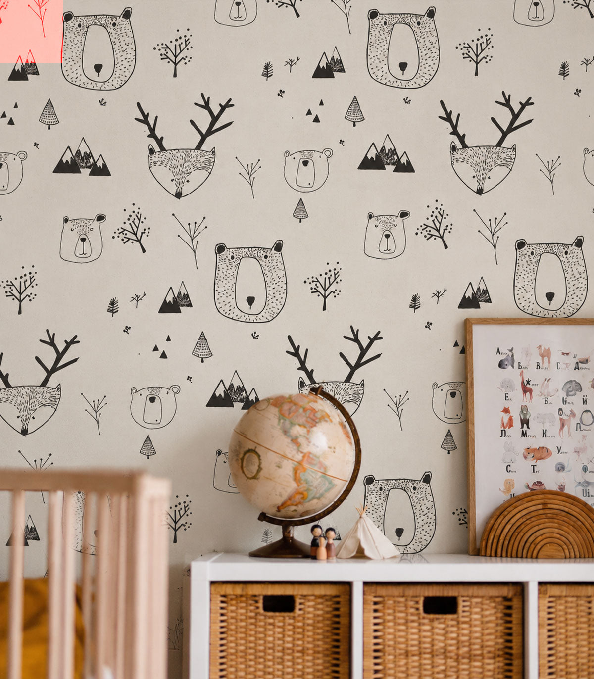 Papel pintado Teddy Bears White