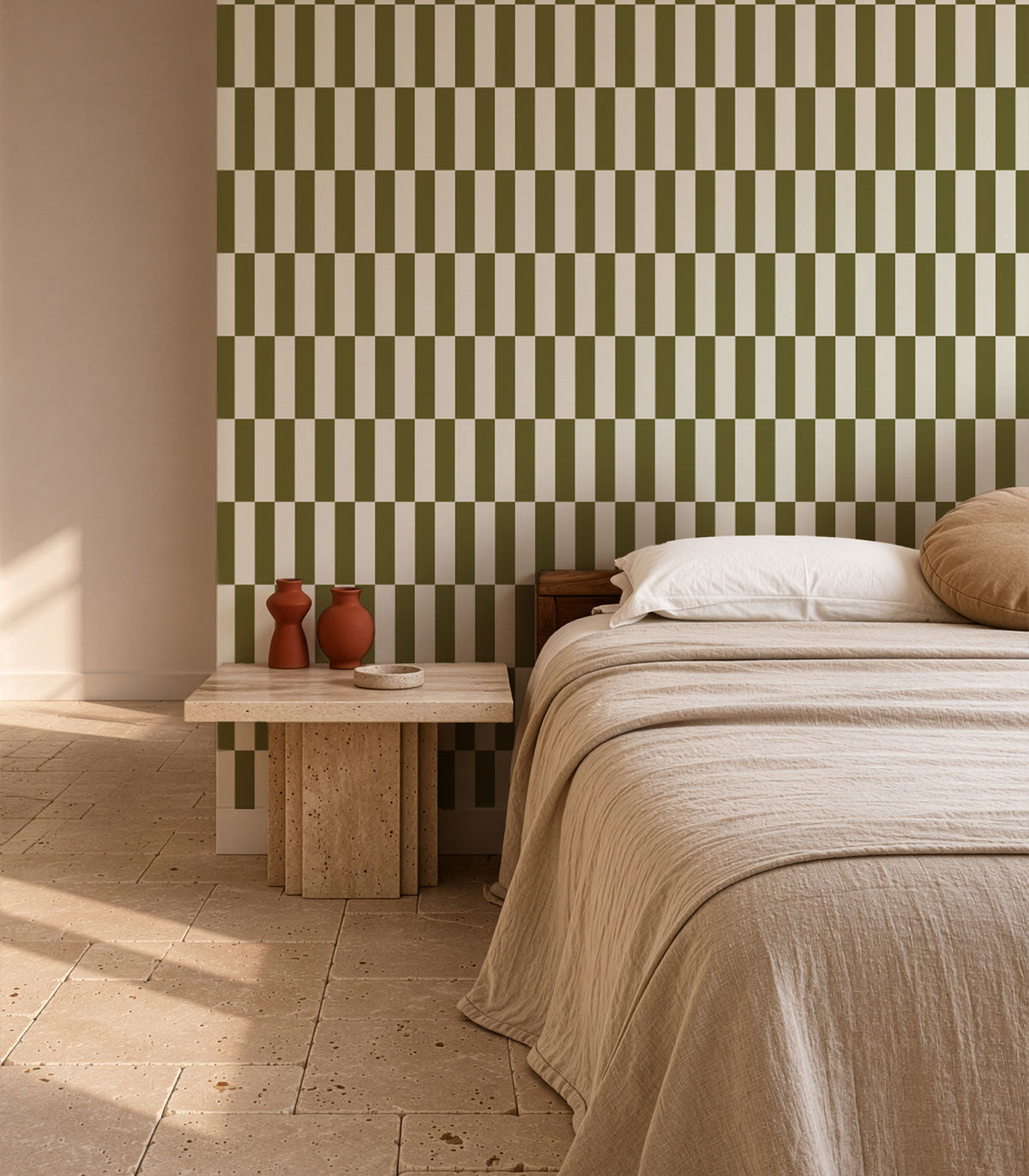 Tapeta Tetris Stripe Olive