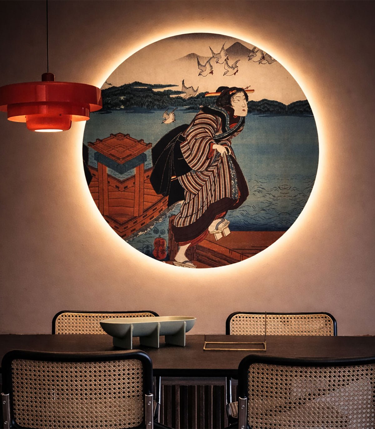 Dots Lighting The Red Departure - Wallcolors®