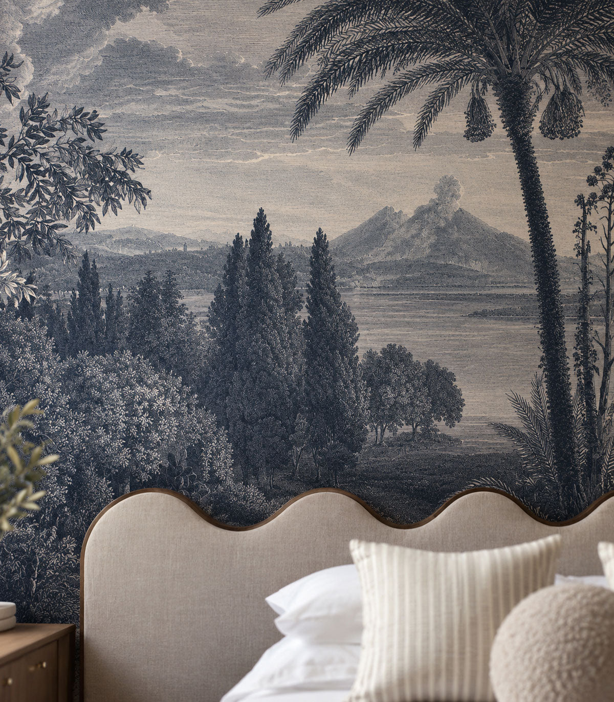 Tapete Tropical Volcano Vista blue