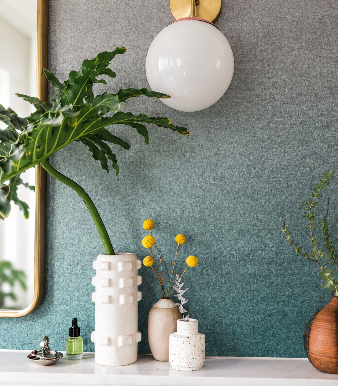 Wallpaper Turquoise Fogg