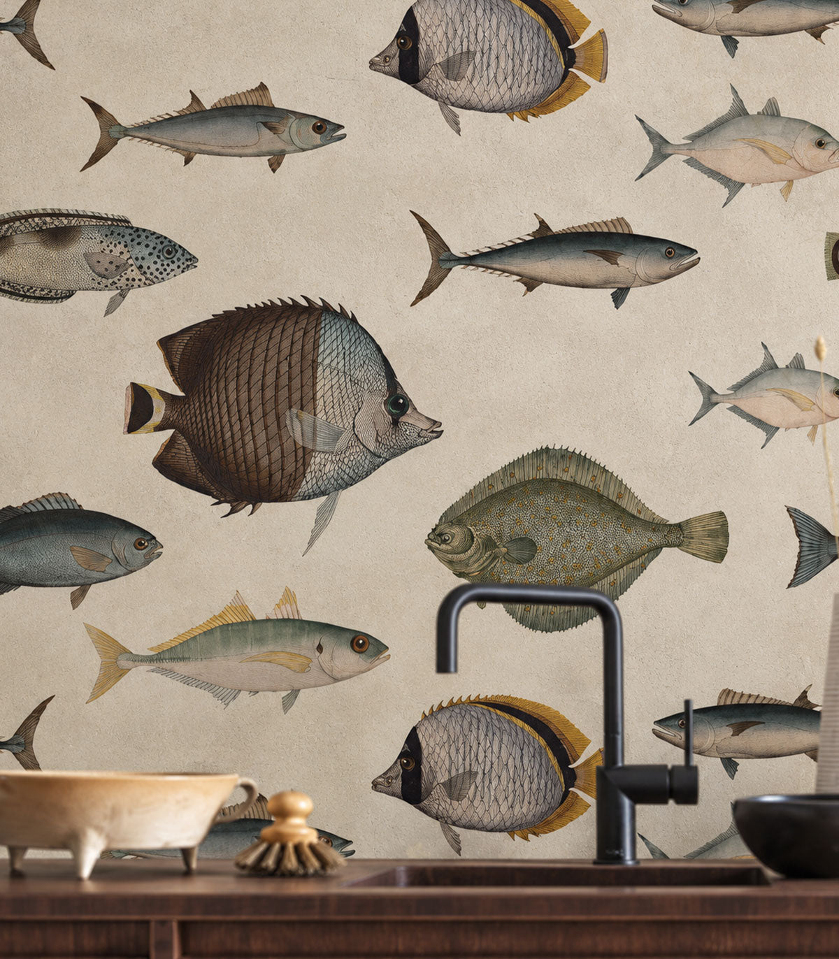Papel pintado Under the Sea Beige