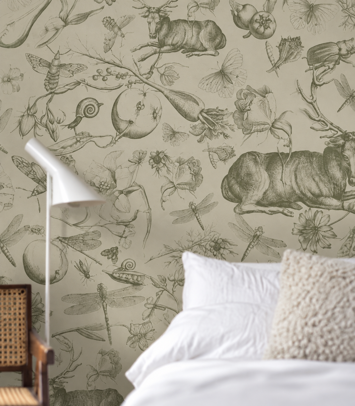 Tapeta Vintage botanique vert