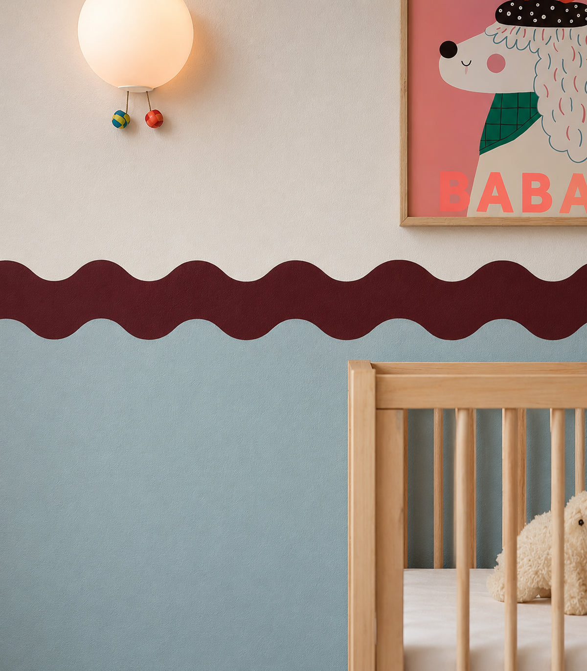 Wainscoting Double Wave Powder Sky
