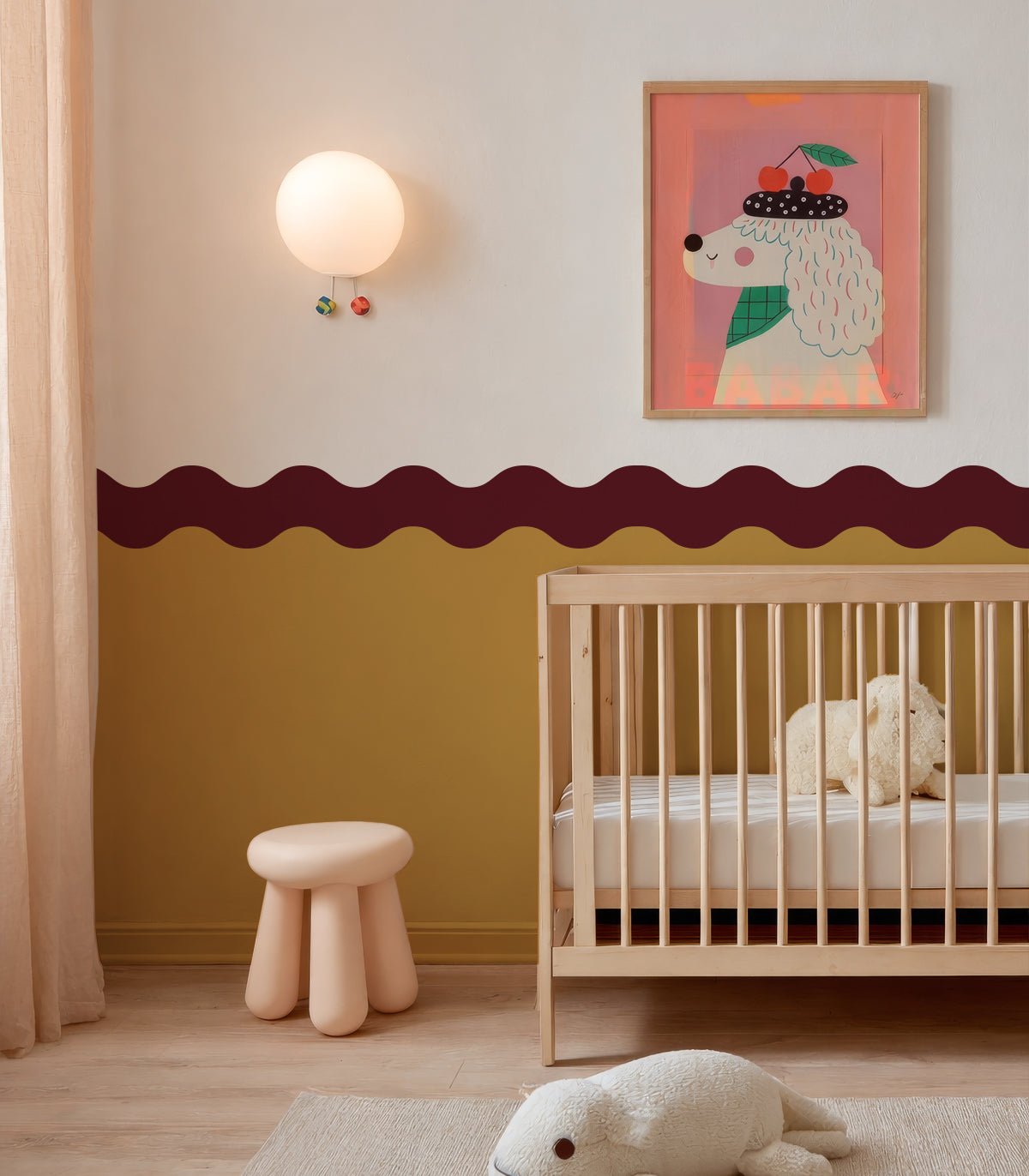 Wainscoting Double Wave Dark - Wallcolors®