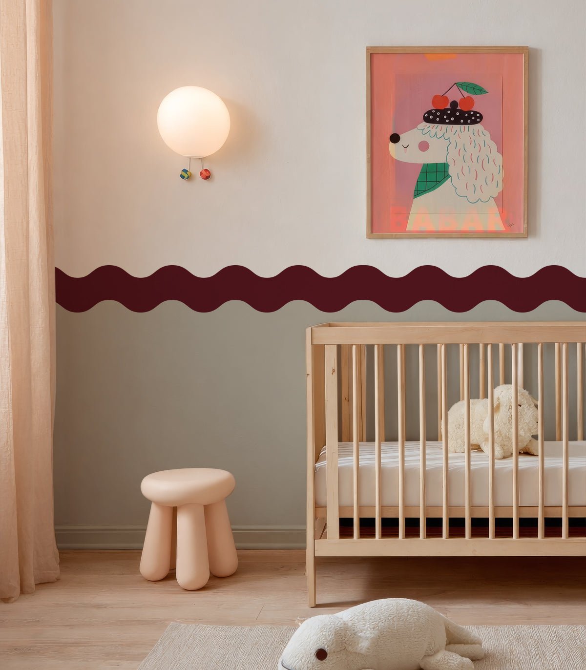 Wainscoting Double Wave Dark - Wallcolors®