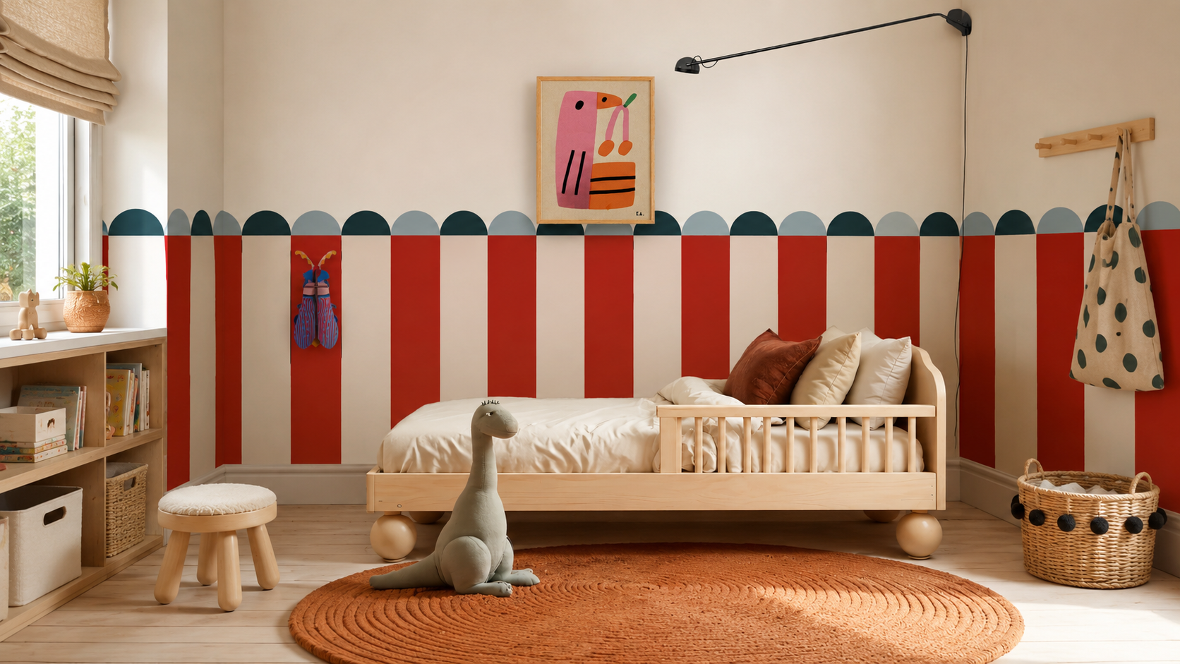 Wainscoting Seashell Cherry Cream
