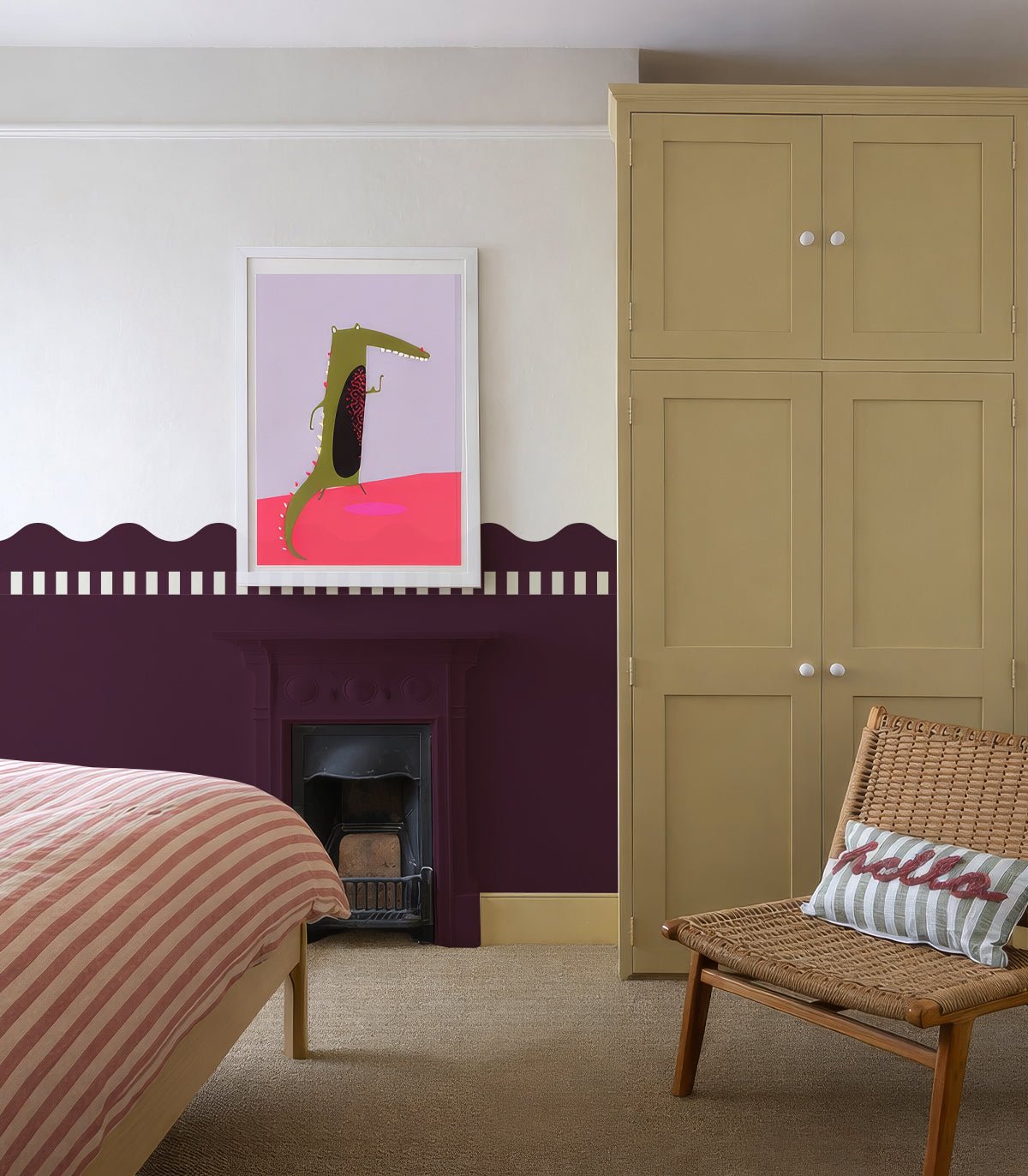 Wainscoting Wave Dark - Wallcolors®