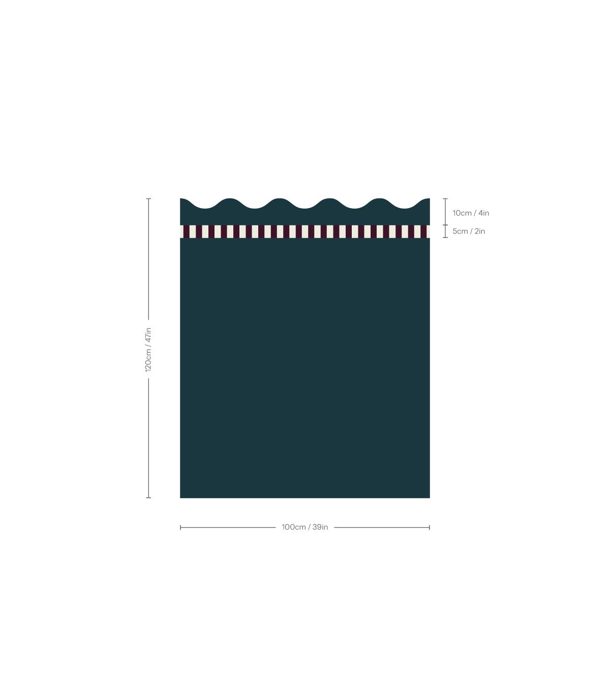Wainscoting Wave Dark - Wallcolors®