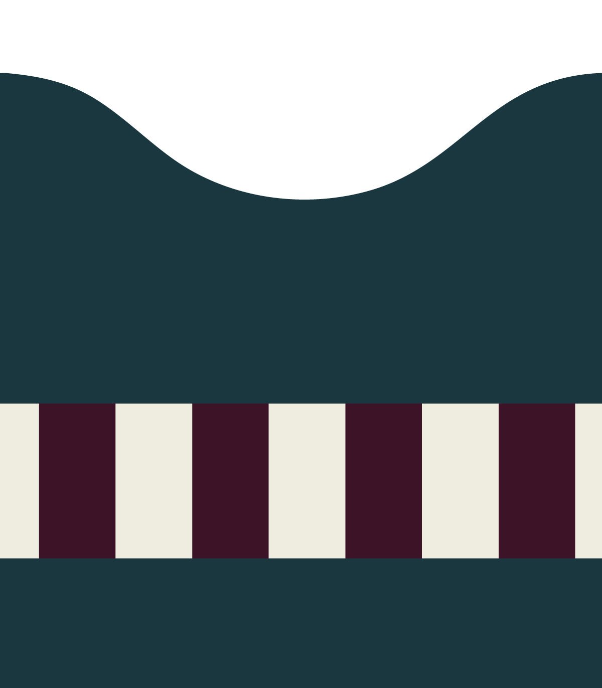 Wainscoting Wave Dark - Wallcolors®