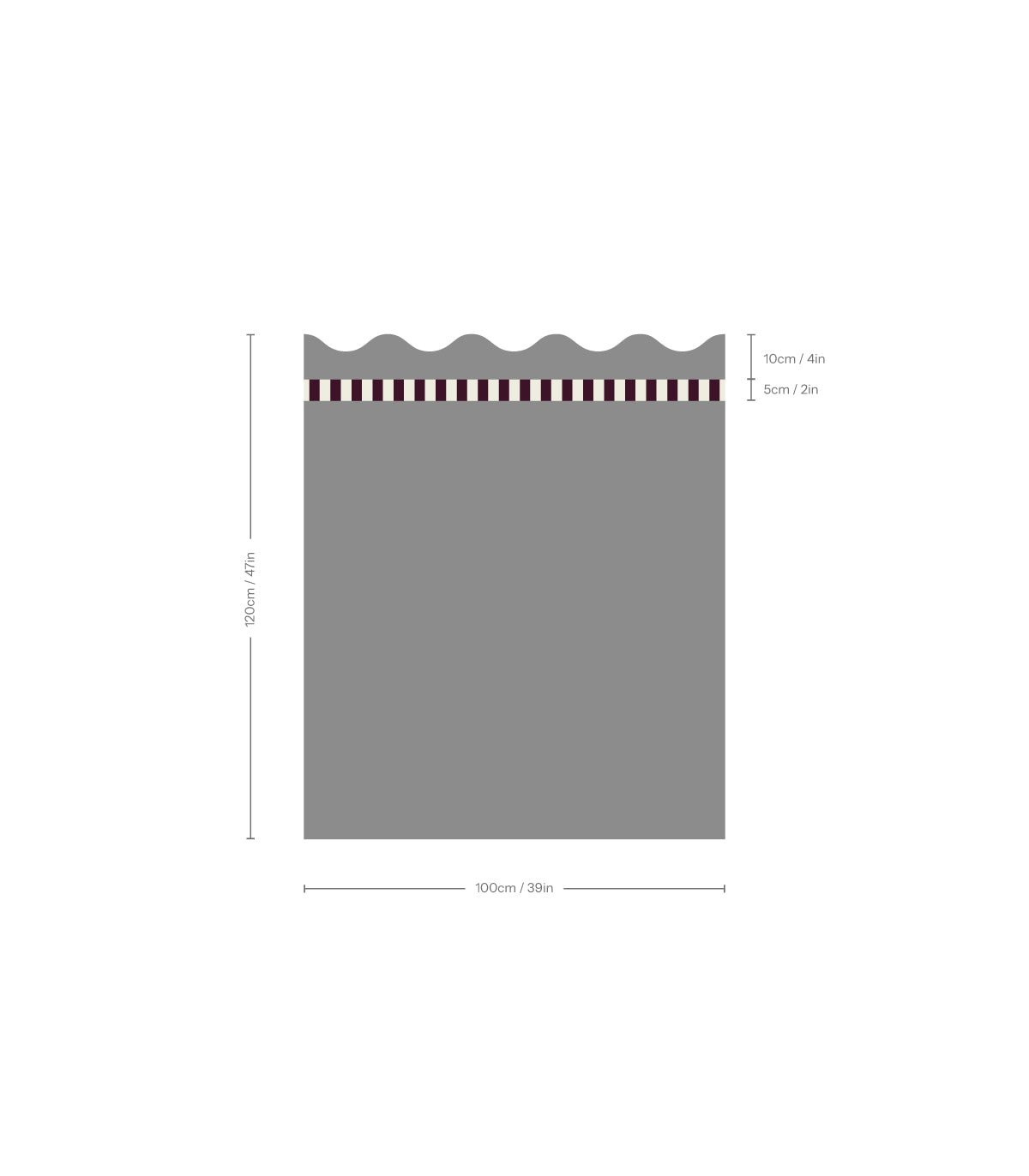 Wainscoting Wave Dark - Wallcolors®