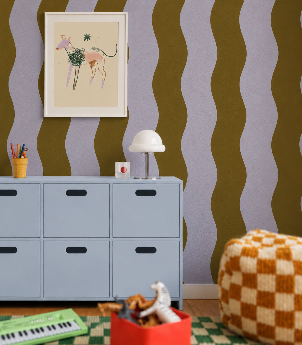 Tapeta Wave Stripe Musted