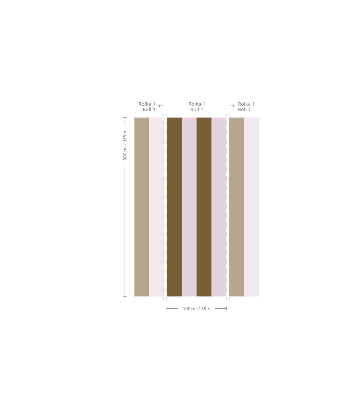 Tapeta Wilde Stripe Play Blush Honey - Wallcolors®