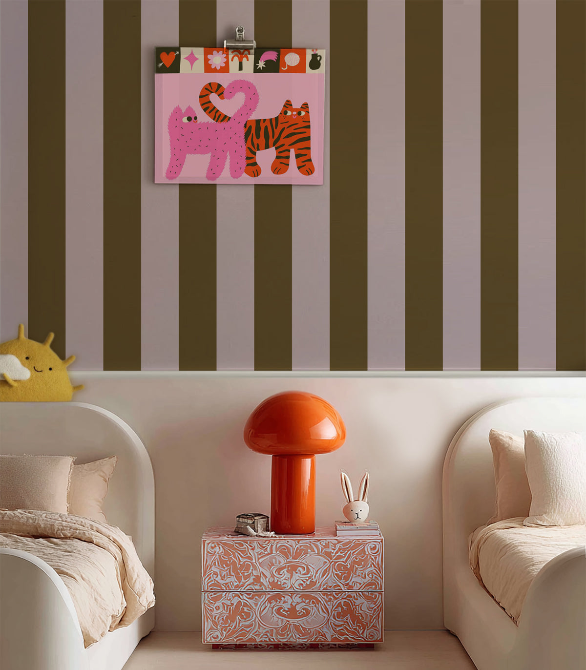 Tapeta Wilde Stripe Play Blush Honey