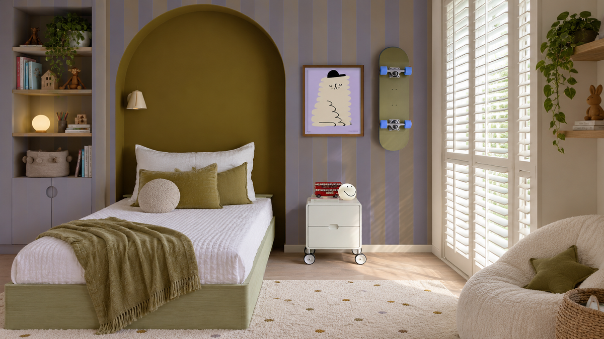 Wallpaper Wide Stripe Dusty Taupe