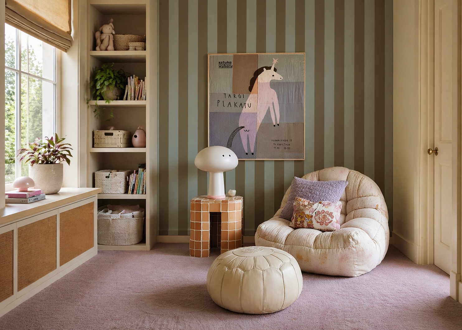 Tapeta Wilde Stripe Play Fog Sand