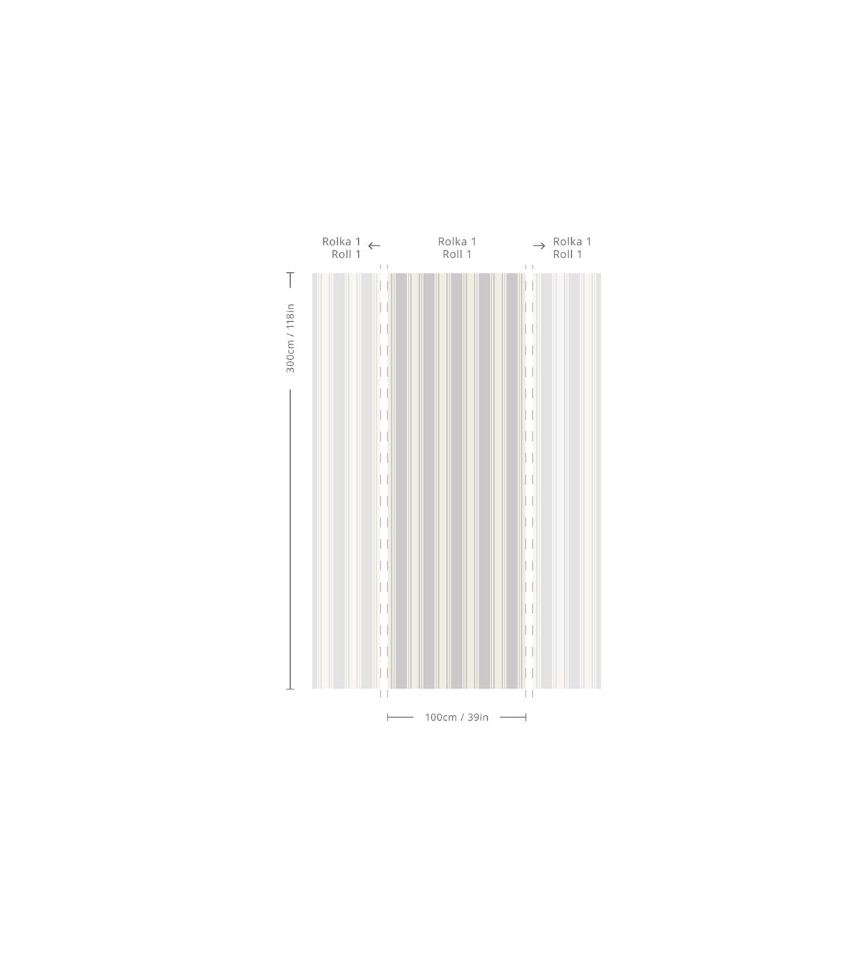 Tapeta Woven Stripe Cool Gray - Wallcolors®